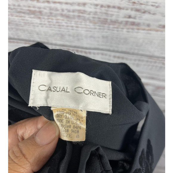 Casual Corner Dress Womens 8 Maxi Sleeveless Floral Velvet Burnout Elegant Forma - Picture 3 of 6